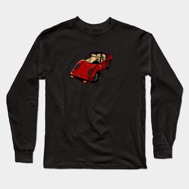 Magnum PI Ferrari Long Sleeve T-Shirt by ctupa